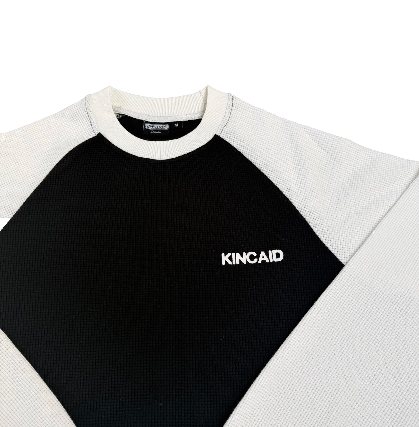 Waffle L/S - black/white