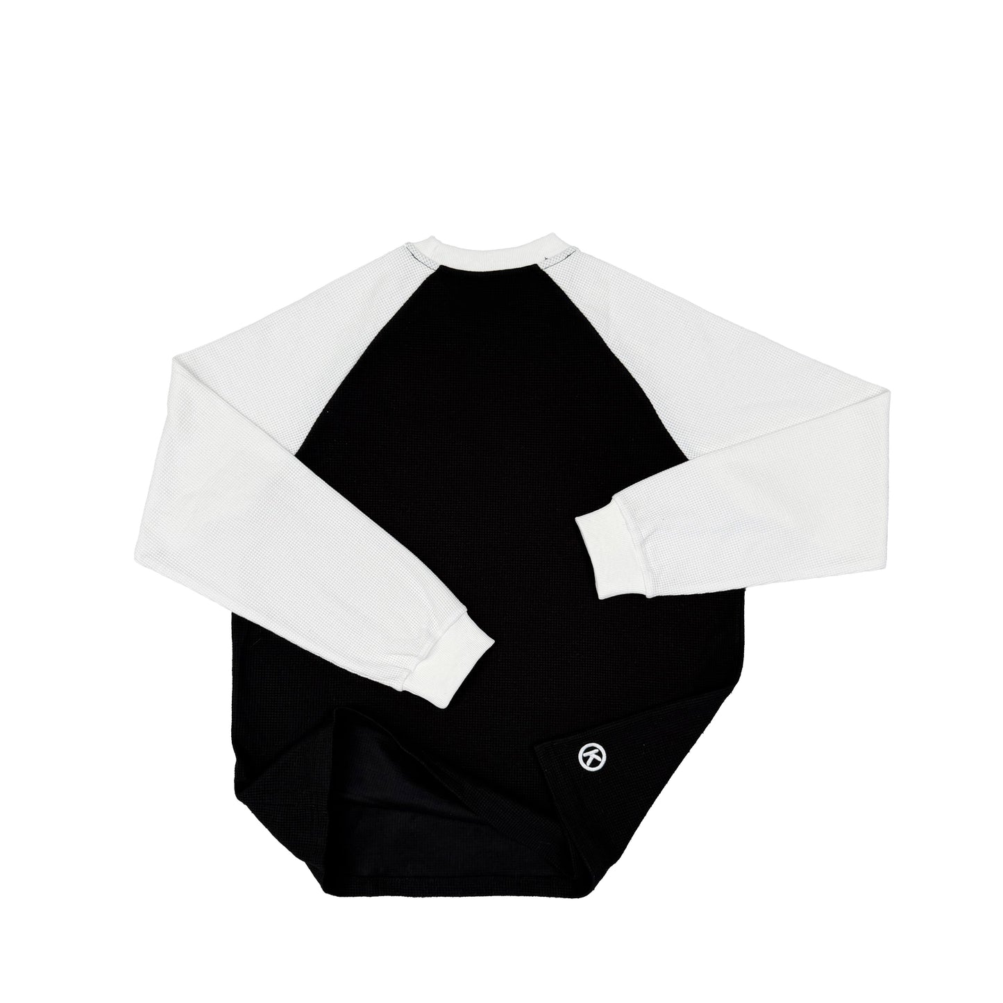 Waffle L/S - black/white