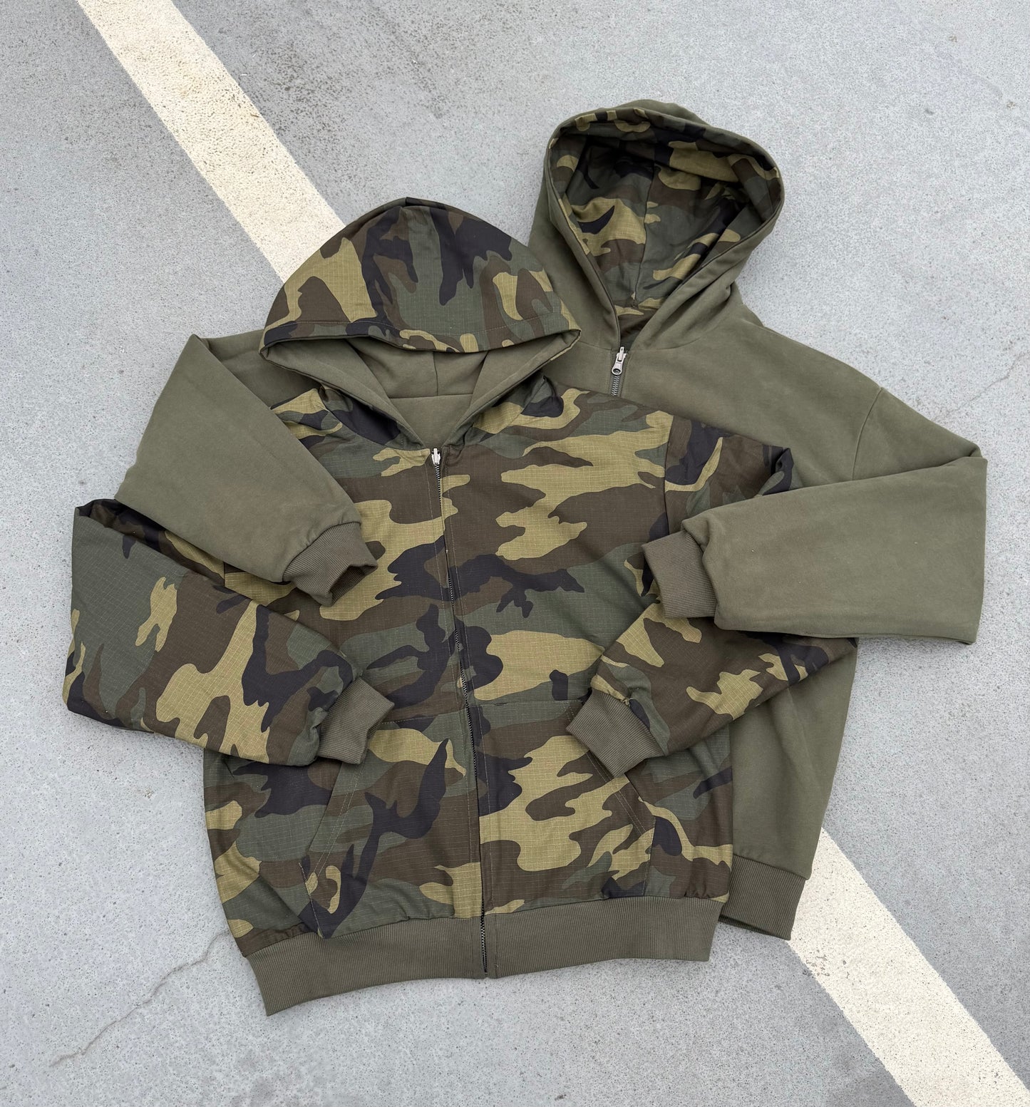 Ripstop Camo Reversible Hoodie