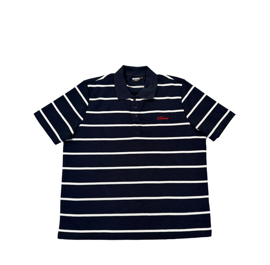 Striped Polo Shirt - NAVY
