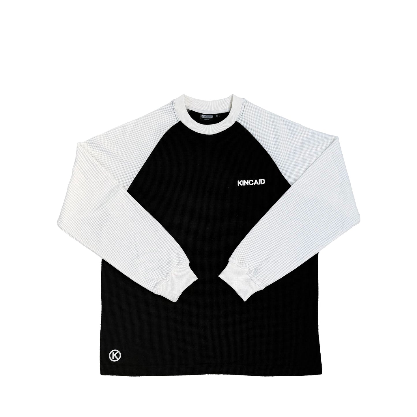 Waffle L/S - black/white