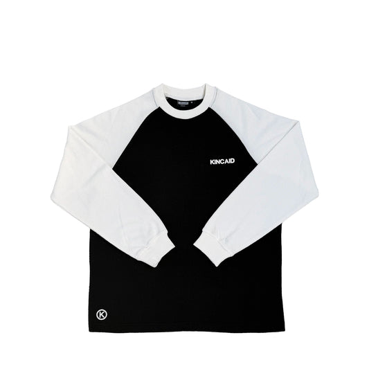 Waffle L/S - black/white