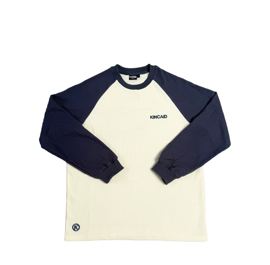 WAFFLE L/S - BLUE/CREAM