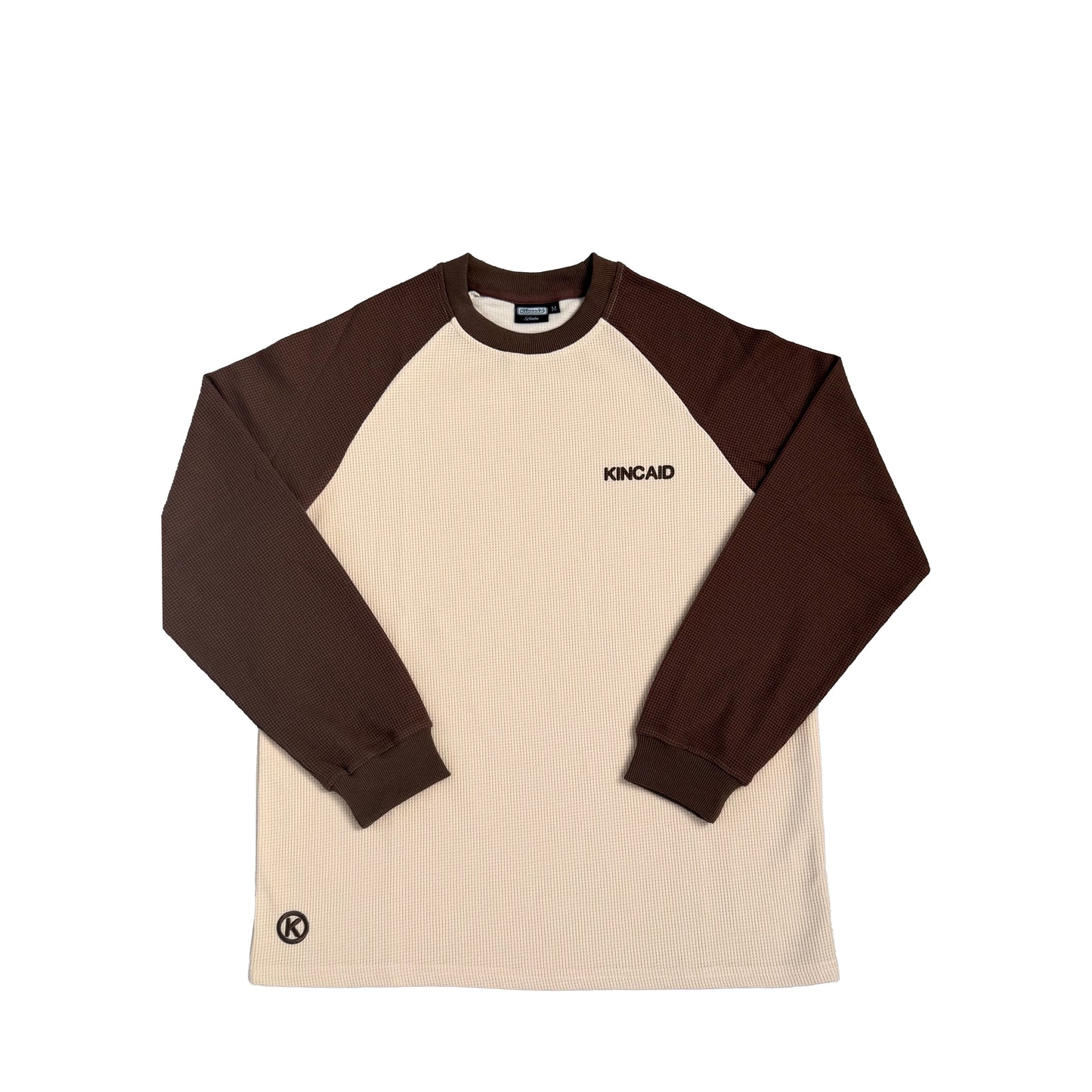 Waffle L/S - cream/brown