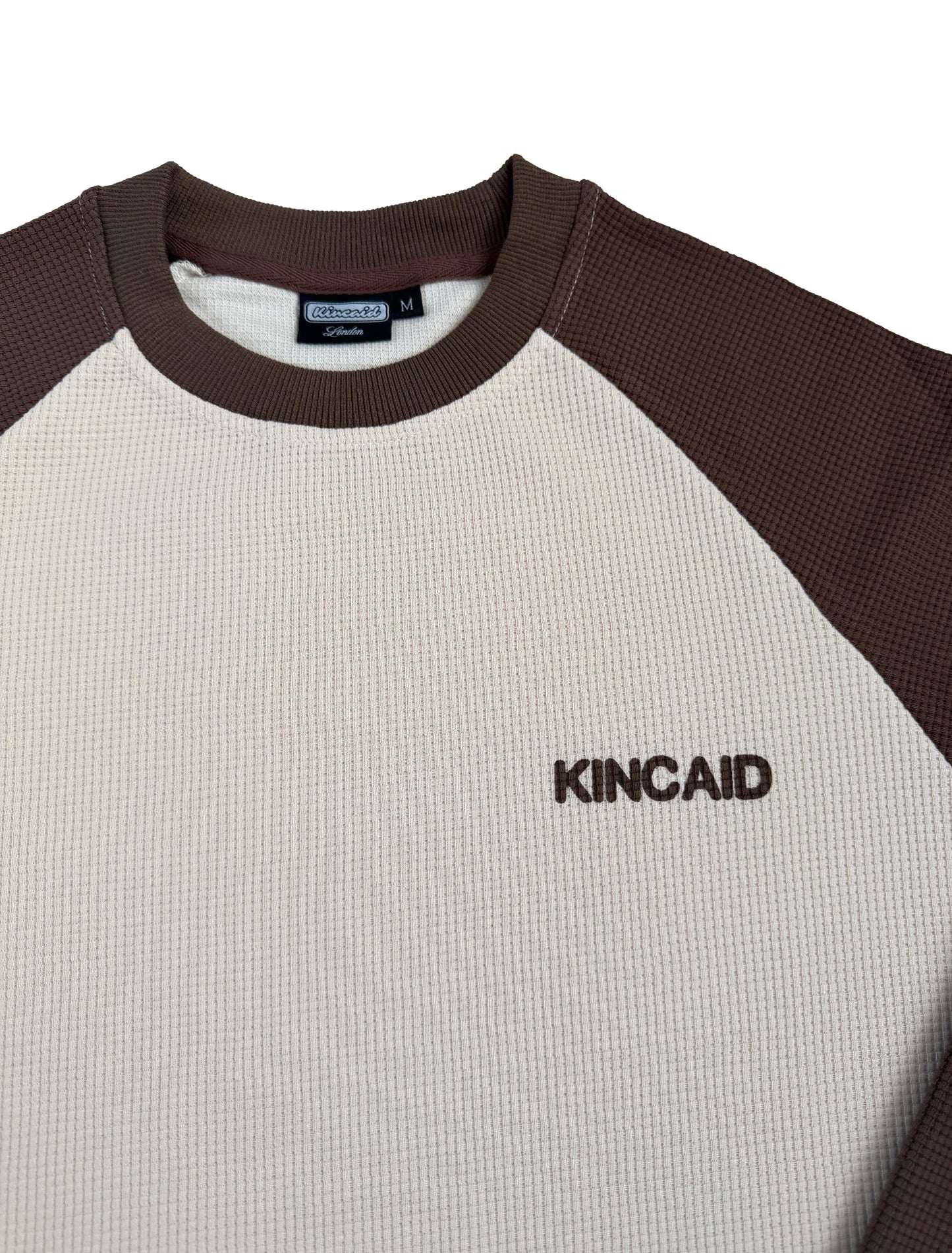 Waffle L/S - cream/brown
